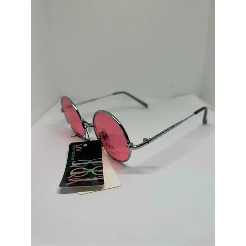 Retro Round UV400 Fashion Sunglasses – Metal Frame – New